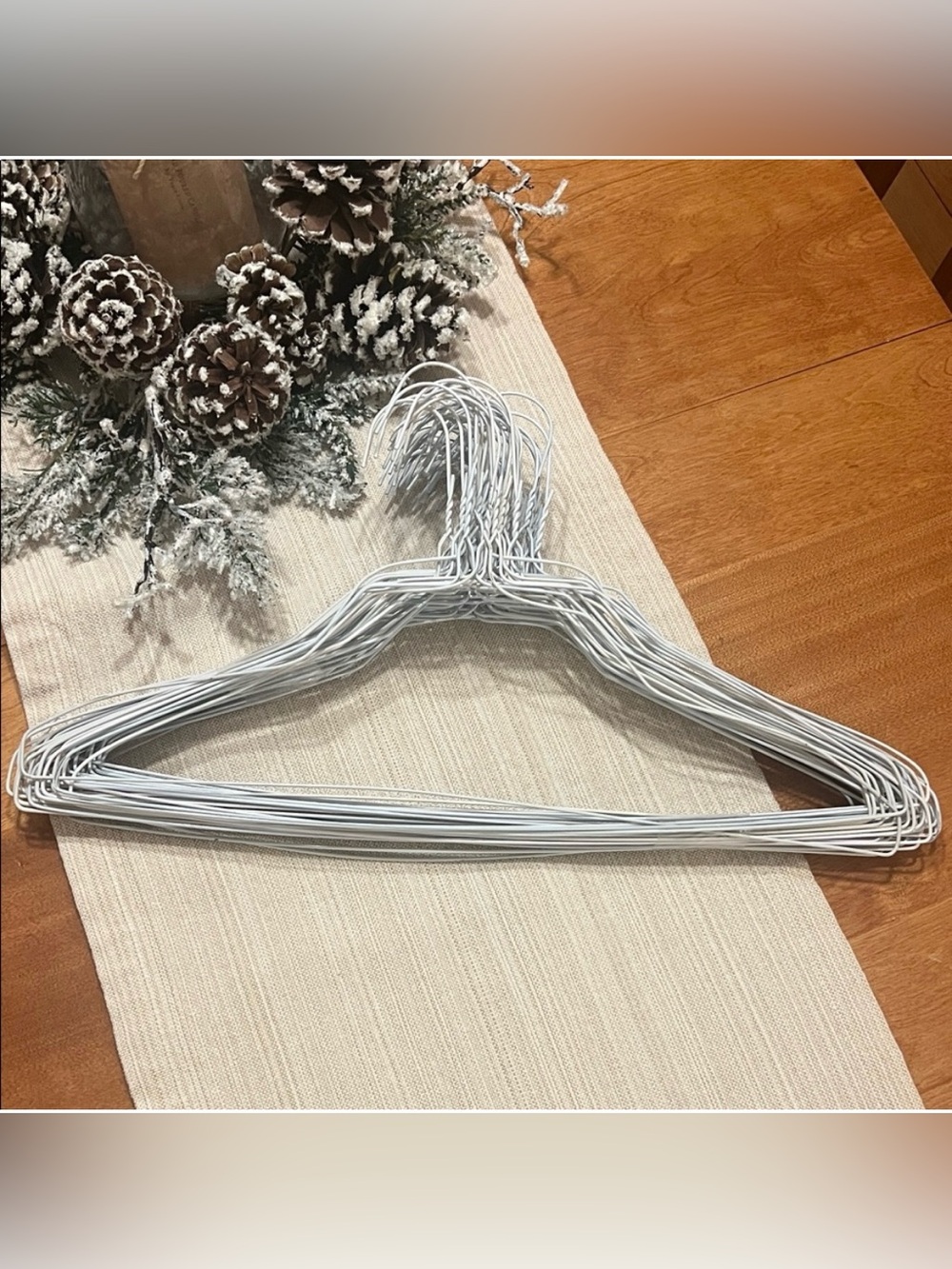White Wire Hangers - Set of 50